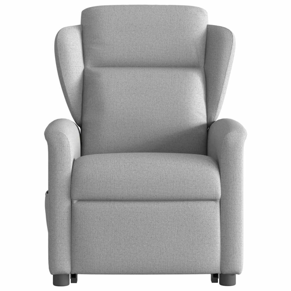 Sillón de masaje eléctrico reclinable elevable tela gris