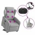 Sillón de masaje eléctrico reclinable elevable tela gris