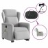 Sillón de masaje eléctrico reclinable elevable tela gris