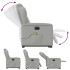 Sillón de masaje eléctrico reclinable elevable tela gris