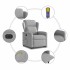 Sillón de masaje eléctrico reclinable elevable tela gris