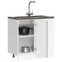 Mueble bajo de cocina Kalmar de madera antigua de