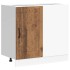 Mueble bajo de cocina Kalmar de madera antigua de