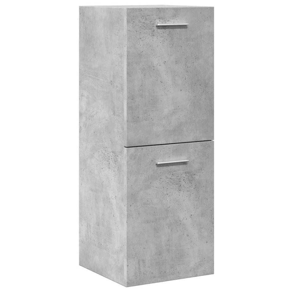 Juego muebles de baño 4 pzas madera contrachapada gris