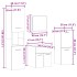Juego muebles de baño 4 pzas madera contrachapada gris