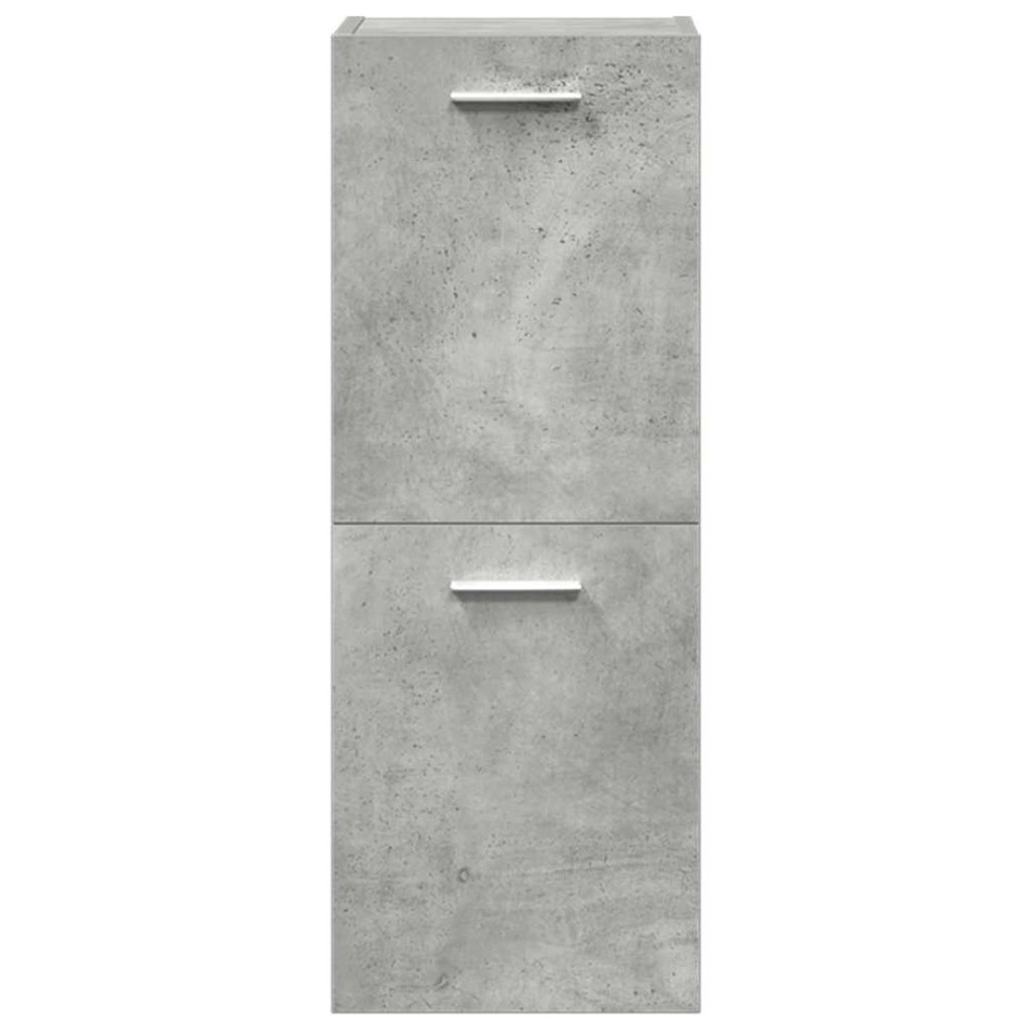 Juego muebles de baño 4 pzas madera contrachapada gris