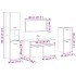 Juego muebles de baño 4 pzas madera contrachapada gris