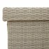 Baúl jardín con ruedas gris claro 110x55x73 cm ratán