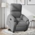 Sillón reclinable elevable tela de microfibra gris