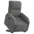 Sillón reclinable elevable tela de microfibra gris