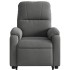 Sillón reclinable elevable tela de microfibra gris