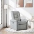 Sillón reclinable de tela gris