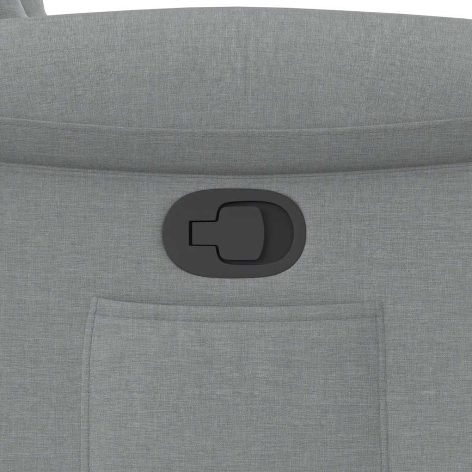 Sillón reclinable de tela gris