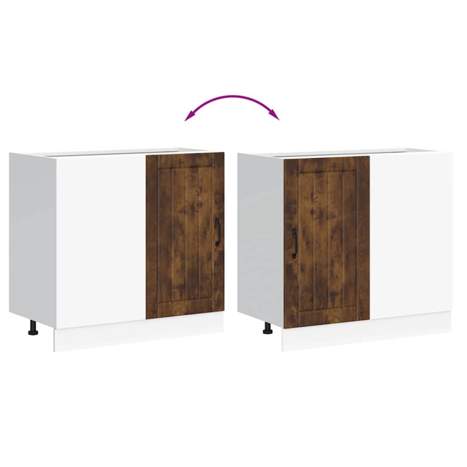 Mueble bajo fregadero Lucca madera contrachapada roble