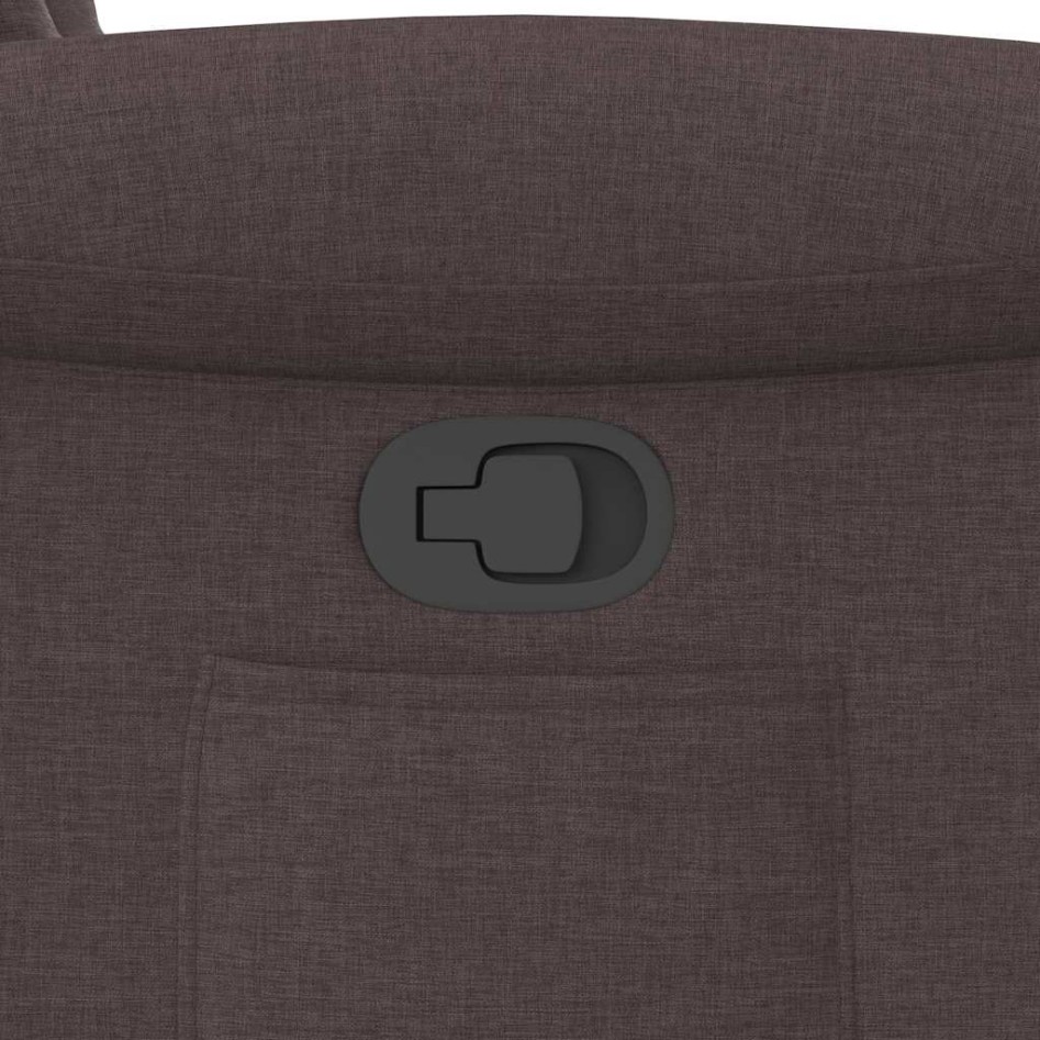 Sillón reclinable de tela marrón