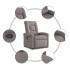 Sillón reclinable de tela gris