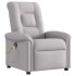 Sillón de masaje reclinable de tela gris
