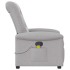 Sillón de masaje reclinable de tela gris