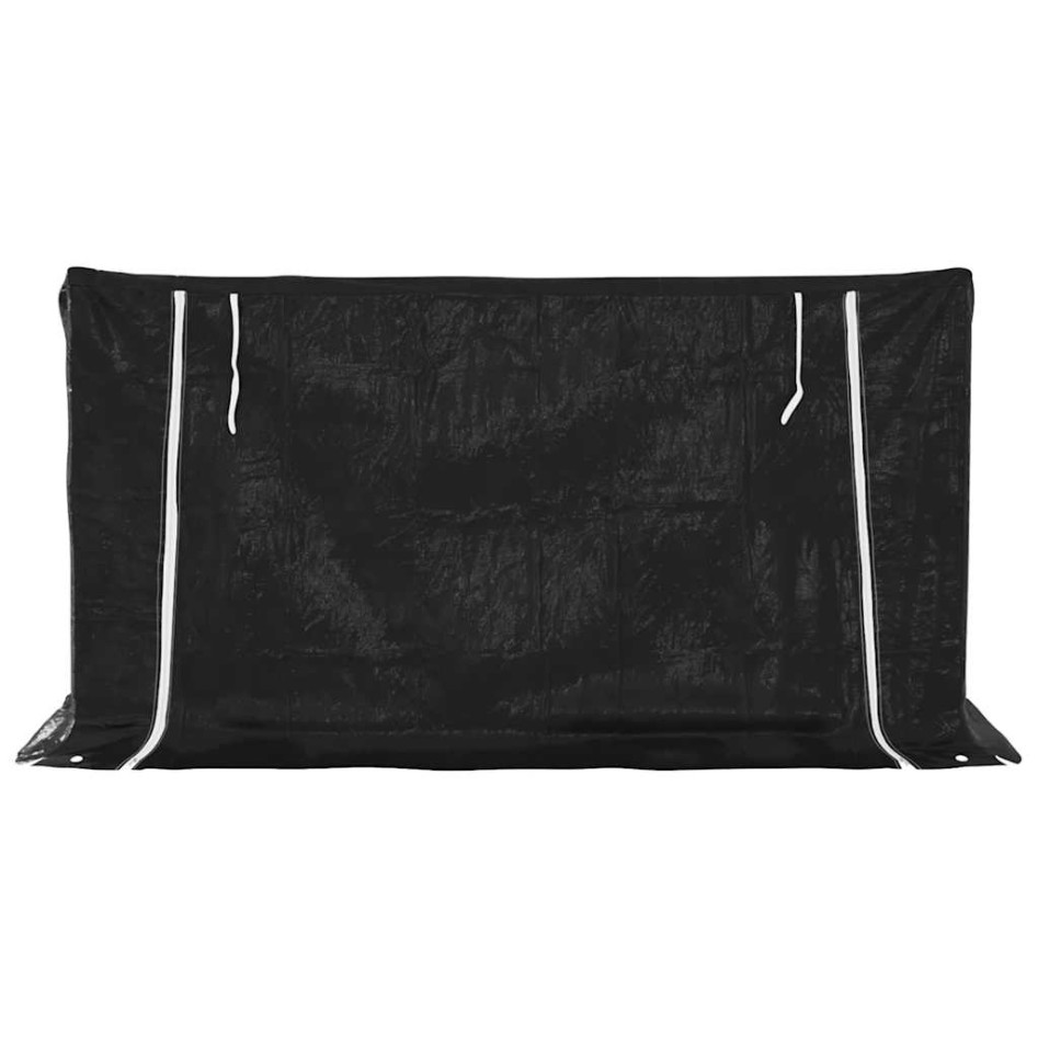 Leñero cubierta lluvia 200,5x80,5x110,5 cm acero