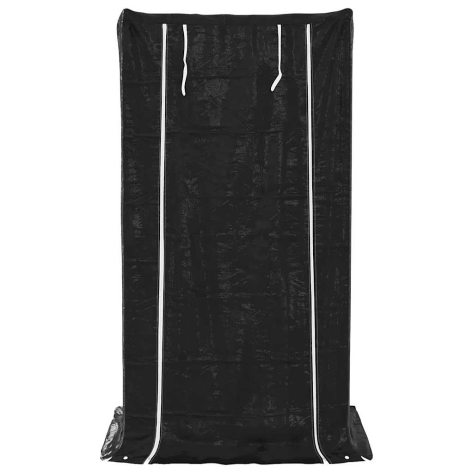 Leñero con protector de lluvia 100x80x200 cm acero