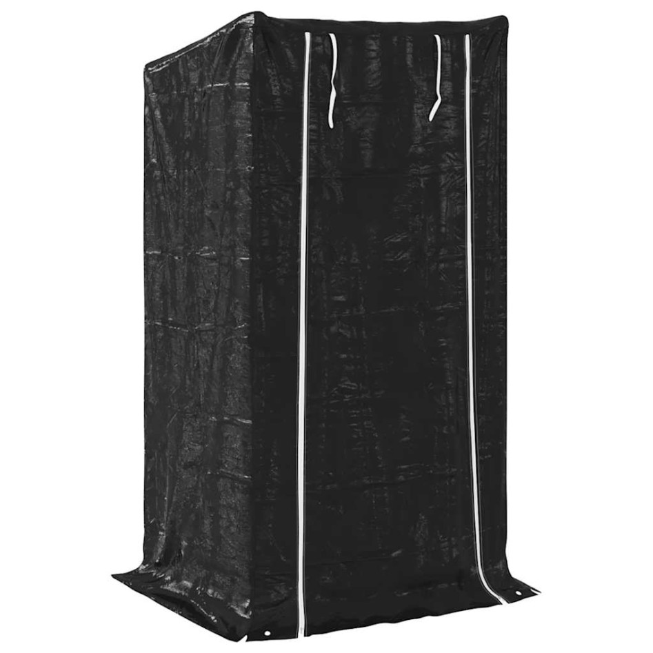 Leñero con protector de lluvia 100x80x200 cm acero