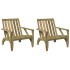Sillas Adirondack de jardín 2 unidades 75x77x77