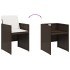Set comedor para jardín 9 pzas y cojines ratán sintético
