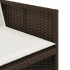 Set comedor para jardín 9 pzas y cojines ratán sintético