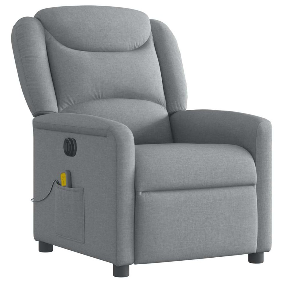 Sillón reclinable de masaje eléctrico tela gris