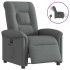 Sillón reclinable eléctrico de tela gris
