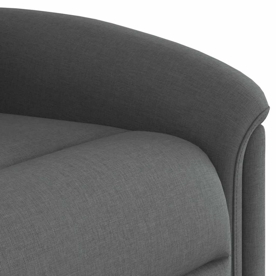 Sillón reclinable eléctrico de tela gris