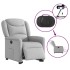 Sillón eléctrico reclinable elevable de tela gris