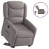 Sillón eléctrico reclinable elevable de tela gris