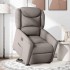 Sillón eléctrico reclinable elevable de tela gris