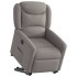 Sillón eléctrico reclinable elevable de tela gris
