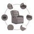 Sillón eléctrico reclinable elevable de tela gris
