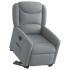 Sillón eléctrico reclinable elevable de tela gris