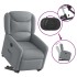 Sillón eléctrico reclinable elevable de tela gris