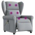 Sillón reclinable de masaje eléctrico tela gris