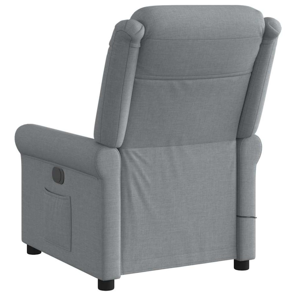 Sillón reclinable de masaje eléctrico tela gris