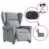 Sillón reclinable de masaje eléctrico tela gris