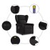 Sillón reclinable de masaje eléctrico tela