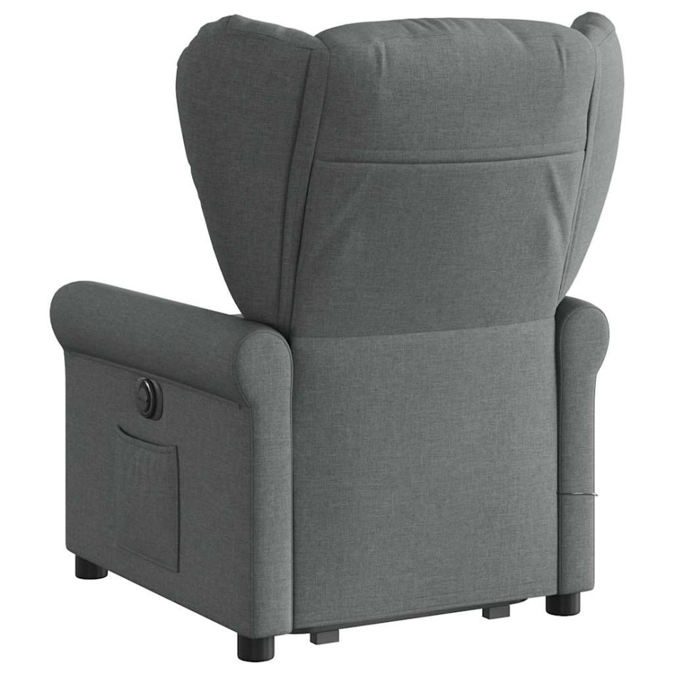 Silla de masaje reclinable de pie de tela gris