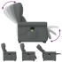Silla de masaje reclinable de pie de tela gris