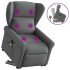 Silla de masaje reclinable de pie de tela gris