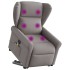 Sillón reclinable de masaje elevable tela gris