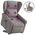 Sillón reclinable de masaje elevable tela gris