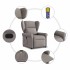Sillón reclinable de masaje elevable tela gris