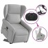 Sillón de masaje reclinable de pie de tela gris
