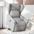 Sillón eléctrico reclinable elevable de tela gris